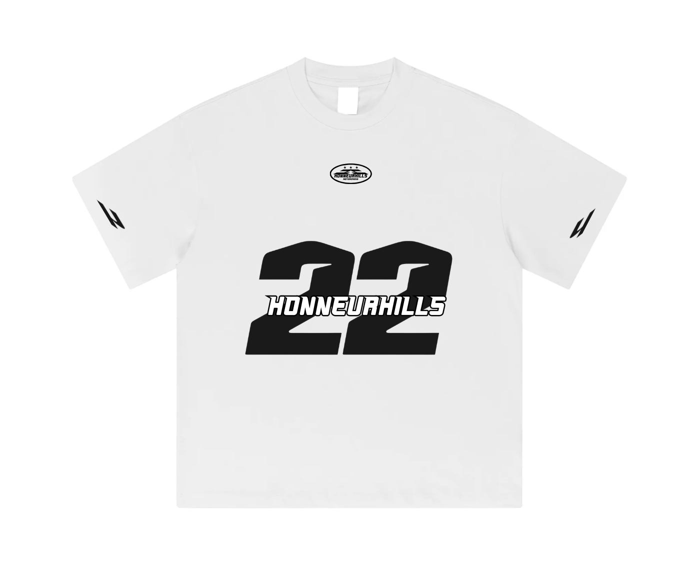 "22" Drop Shoulder Tee (M)- White