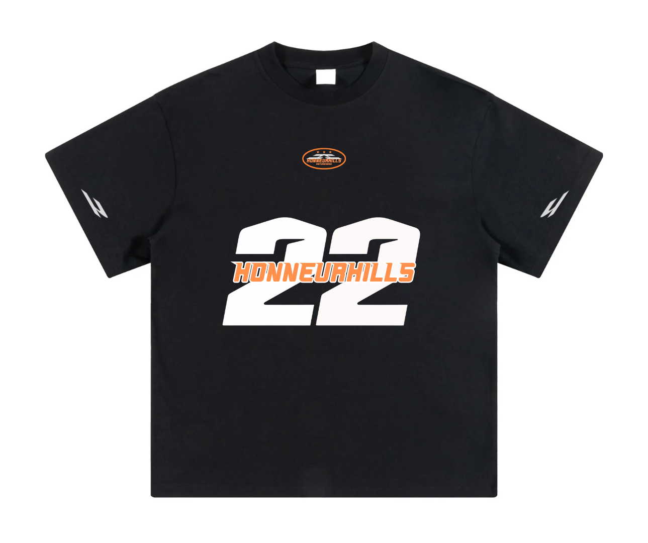 "22" Drop Shoulder Tee (M)- Black